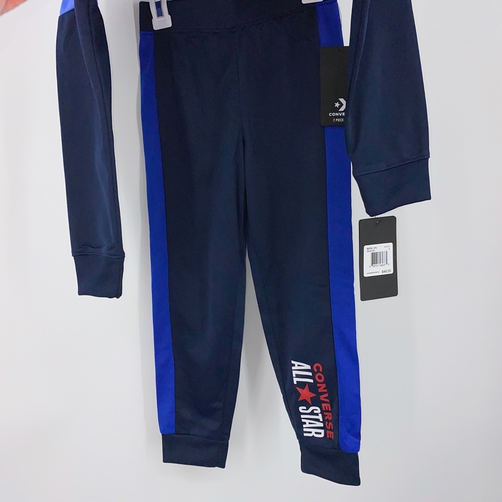 sz 6 Converse Jogger Set Blue All Star 2 Piece NEW w/ Tags Boys Youth - Picture 12 of 13
